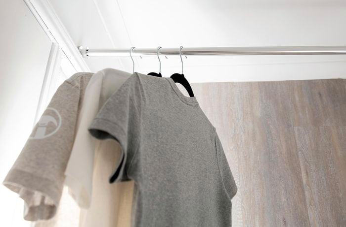 Clothes hanging from a clothesline
