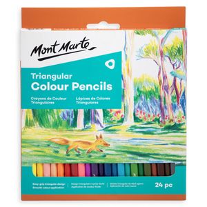 Mont Marte 24 Piece Triangular Colour Pencils