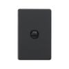 DETA Black Matte S-line Single Vertical Wall Switch