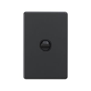 DETA Black Matte S-line Single Vertical Wall Switch
