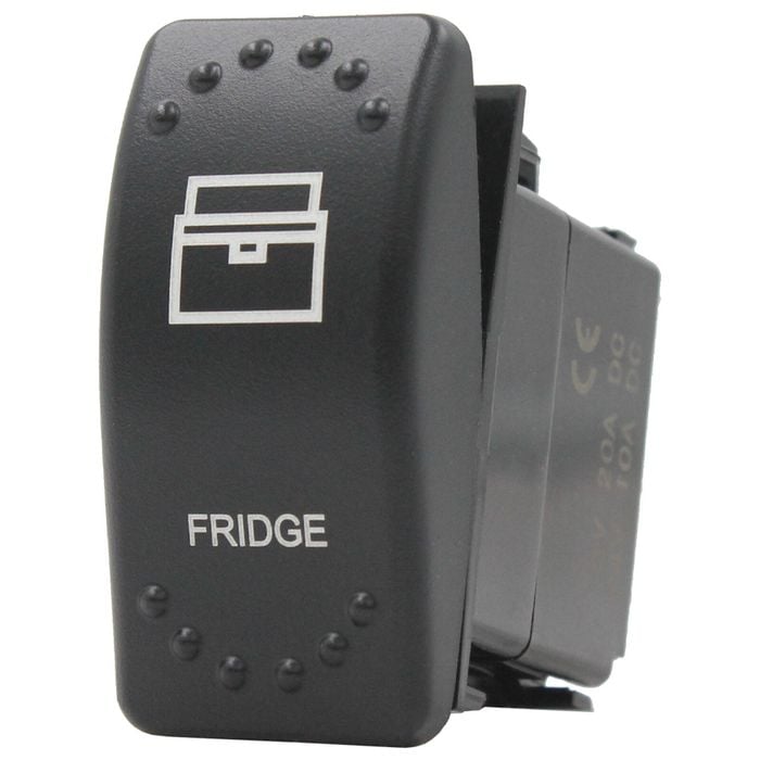 Switch Boss Dual Blue LED Laser Etched Rocker Switch - Fridge