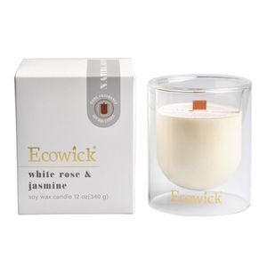 Candle SOY Jar Lantern Bottle 300g White Rose Jasmine