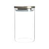 Argon Tableware Glass Storage Jar with Metal Lid - Silicone Seal - 1 Litre