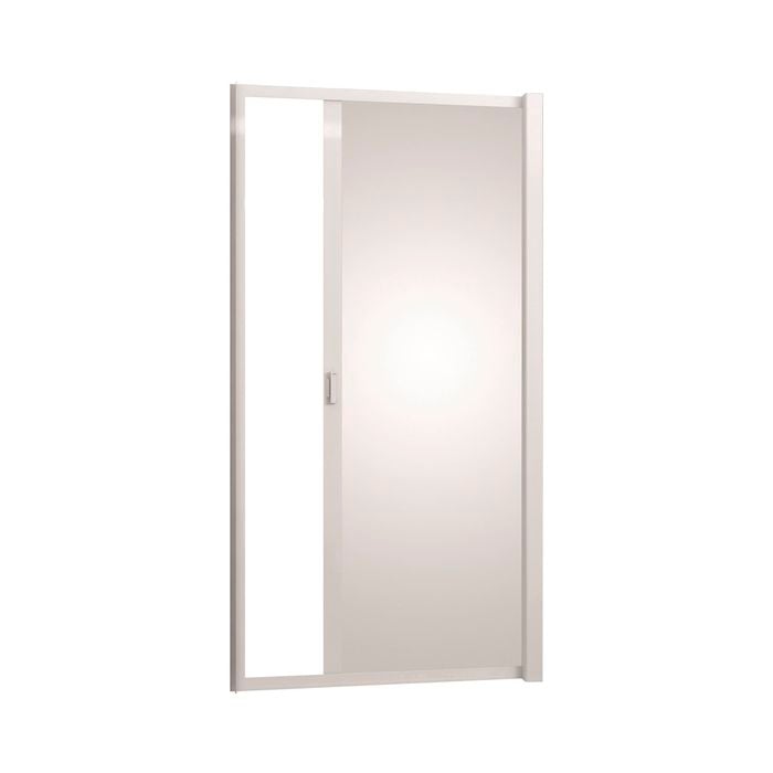 Newline 1800 x 925mm White Alloy Rollaway Shower Screen