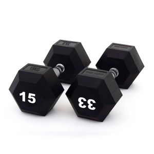 Smai The Yard - Rubber Hex Dumbbell 15kg (pair) -