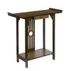 P&P Brown Bamboo Console Table with Drawer Hallway Storage Table