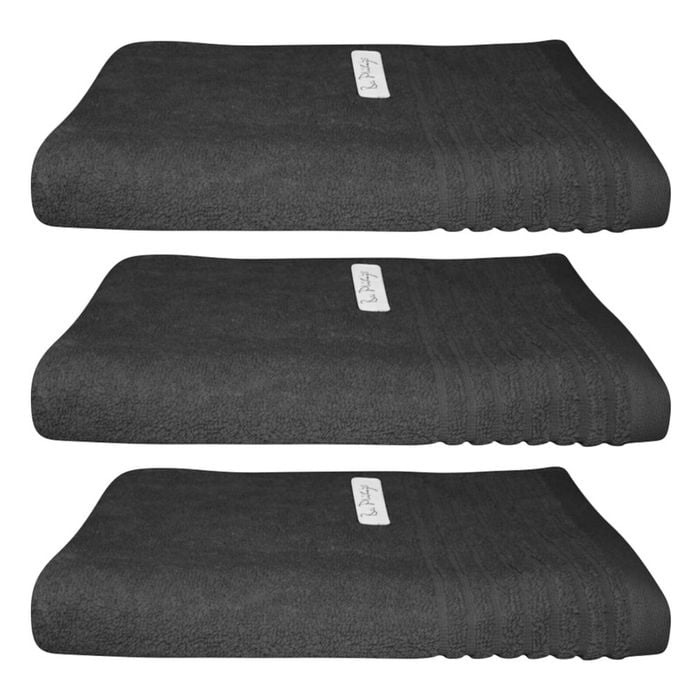 3x Bas Phillips Hayman Zero Twist Hand Towel 600gsm Cotton 60x40cm Eclipse