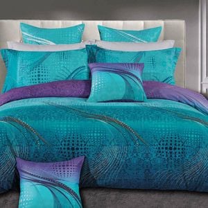 Luxton Zephyr Aqua Turquoise Quilt Cover Set( King size )