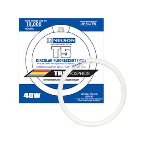 Nelson 40W 295mm Natural White T5 Fluorescent Tri-Phosphor Circular Tube