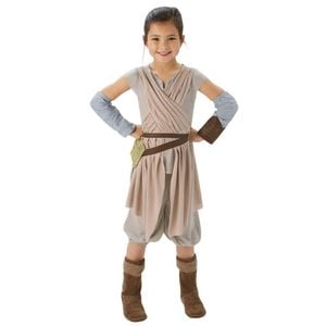Rey Deluxe Star Wars Halloween Costume for Girls, Jedi Book Week Outfit with Accessories, 6-8 Years