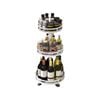 SOGA 3 Tier White Steel Round Rotating Kitchen Countertop Organiser Shelf