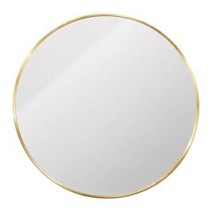 Astin Sinclair 800 x 800 x 28mm Brushed Brass Round Framed Mirror