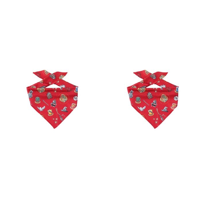 2PK Harry Potter Dog Bandana Neck Accessory Small 28cm - Red