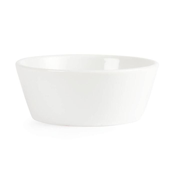 Olympia Whiteware Sloping Edge Bowls Porcelain Round 120mm Pack Of 12