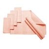 J.Elliot Set of 8 Cotton Napery Set Herringbone Coral
