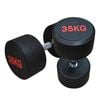 2 Pack of 35kg Commercial Grade Rubber Coated Dumbbell Hand Weight Total 70kg