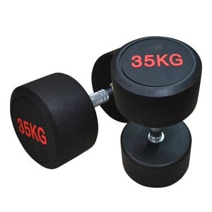 2 Pack of 35kg Commercial Grade Rubber Coated Dumbbell Hand Weight Total 70kg