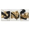 3pcs Contemporary Abstract Triptych with Vigorous Print 100% Australian Made 3 x 40x60cm (Metal Print)