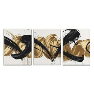 3pcs Contemporary Abstract Triptych with Vigorous Print 100% Australian Made 3 x 40x60cm (Metal Print)