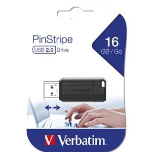 Verbatim Store'n'Go Pinstripe 16GB USB Drive - Black