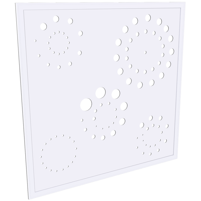 ProtectorAl 300 - 940 x 300 - 940mm Surfmist Fireworks Framed Composite Decorative Panel