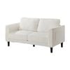 Oikiture 2 Seater Sofa 150cm Love Seat Boucle White