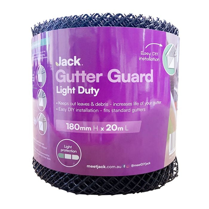 Jack 20m Black Light Duty Gutter Guard