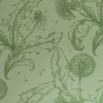 Porter's Paints A4 Sample Celedon Green Dandelion Wallpaper