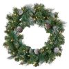 Christabelle 61cm Christmas Wreath Bayville Pine with LED Lights Front Door Decoration Ornament