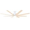 Vencha Titanic RWS Tri-Control DC 1530mm ABS Blades DC Ceiling Fan with light - White/Natural