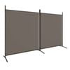 vidaXL 2-Panel Room Divider Anthracite Fabric Privacy Screen Separator Folding