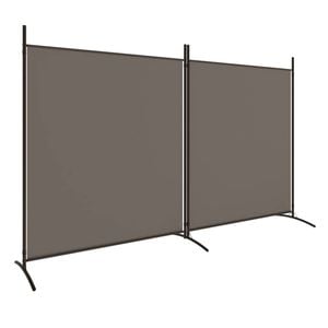 vidaXL 2-Panel Room Divider Anthracite Fabric Privacy Screen Separator Folding
