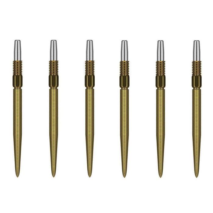 2x 3pc Target Swiss Nano Dart Point Replacement Spare Accessory Tip 26mm Gold