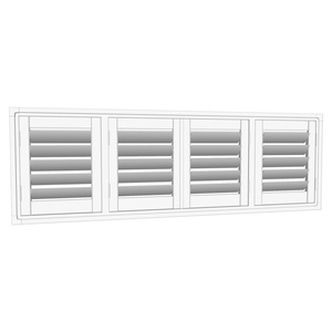 EasyAS 1810 x 600mm White Adjustable Plantation Shutter