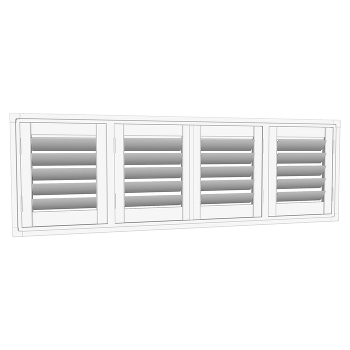EasyAS 1810 x 600mm White Adjustable Plantation Shutter