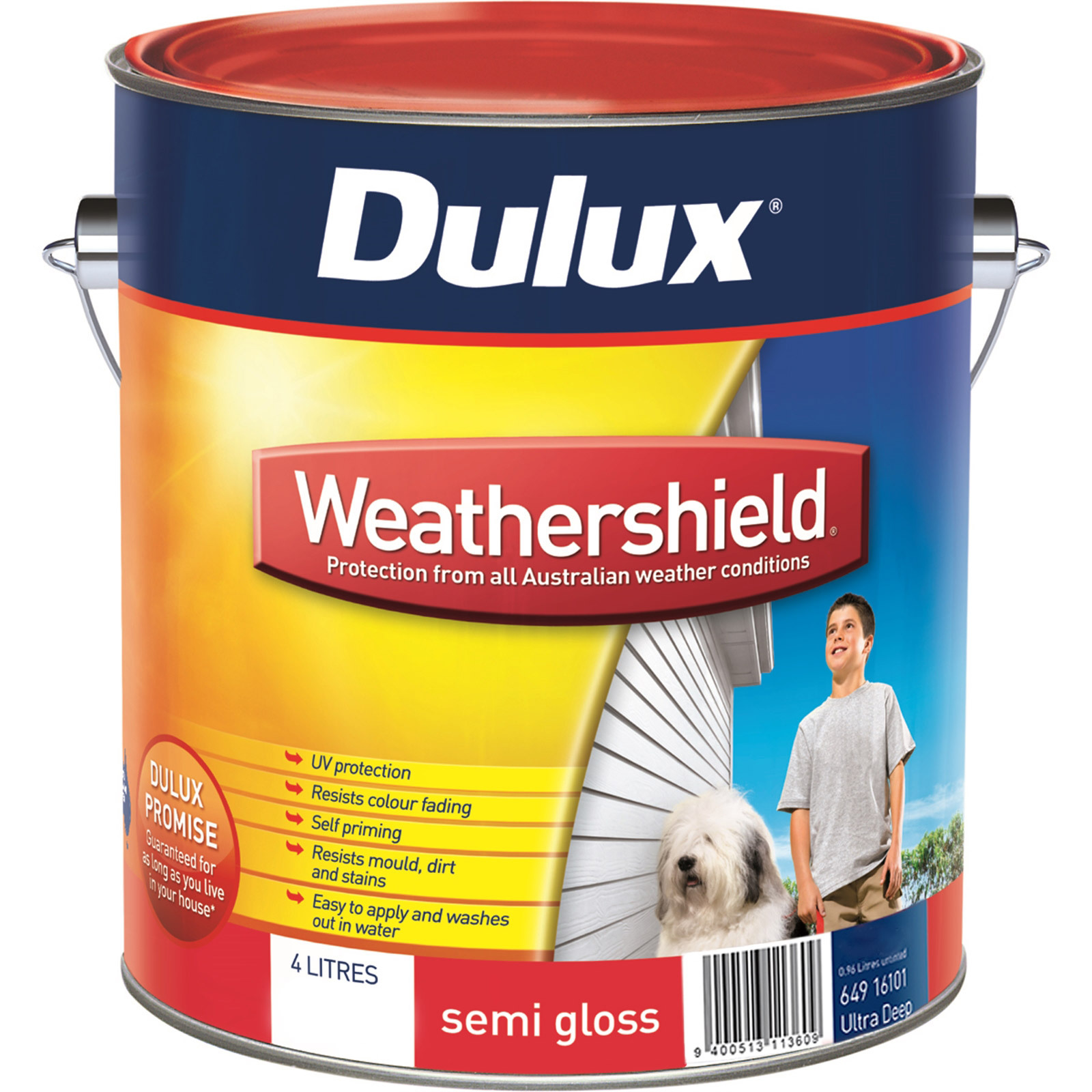 Dulux 1L Weathershield Ultra Deep Semi Gloss Paint thumbnail 2