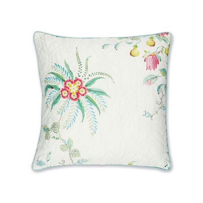Pip Studio 45cm x 45cm White Fleur Grandeur White Quilted Cushion 45x45cm