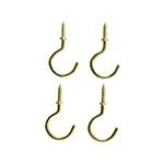 Everhang 18mm Brass Plated Cup Hook - 4 Pack