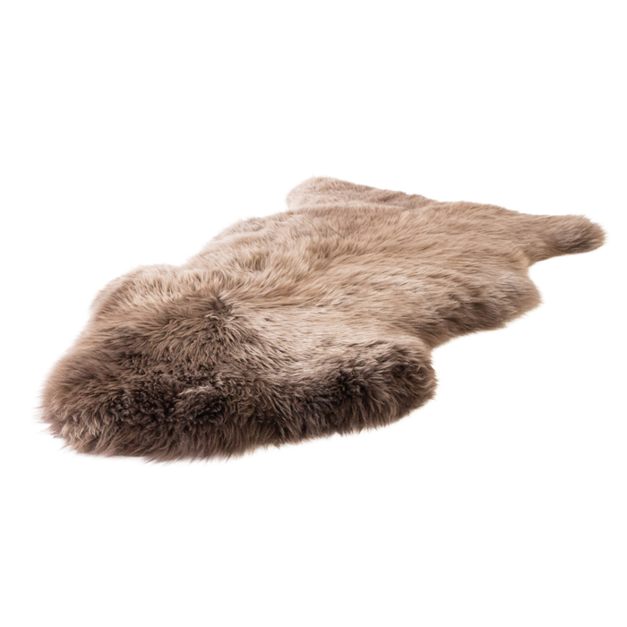 Naturally Sheepskins 90x55cm Mocha New Zealand Long Wool Sheepskin Rug - Single