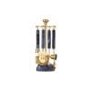 5pc Tempa Bennett Marble Finish Resin Barware Tools Set Blue/Gold