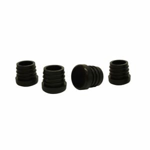 Surface Gard 19mm Black Round Internal Plastic Chair Tips - 4 Pack