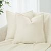 Gioia Casa Twin-Pack Linen Cushion Covers - Linen-Cotton Blend with Hidden Zipper Design - Linen, 45cm × 45cm