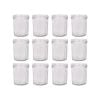 Argon Tableware 150ml Glass Jam Jars With No Lids - Set Of 12 Empty Screw Top Kitchen Storage Preserving Jar