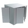 Build-a-Shed 1.2 x 2.3 x 2.0m Tunnel Shed Tunnel Hinged Door Plus Double Hinged Side Door - Zinc