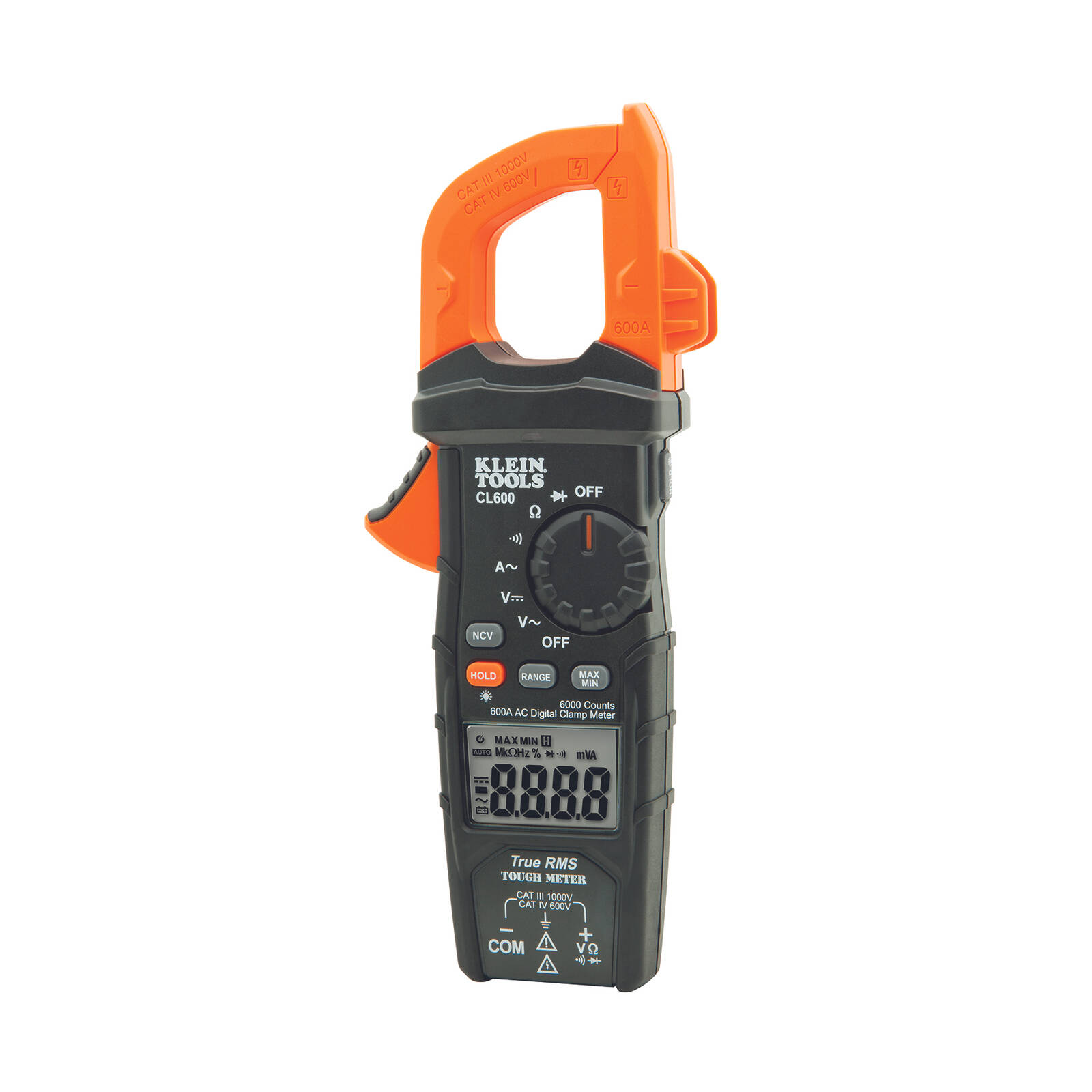 Klein Tools 600A Auto-Ranging Digital Clamp Meter True RMS AC CL600