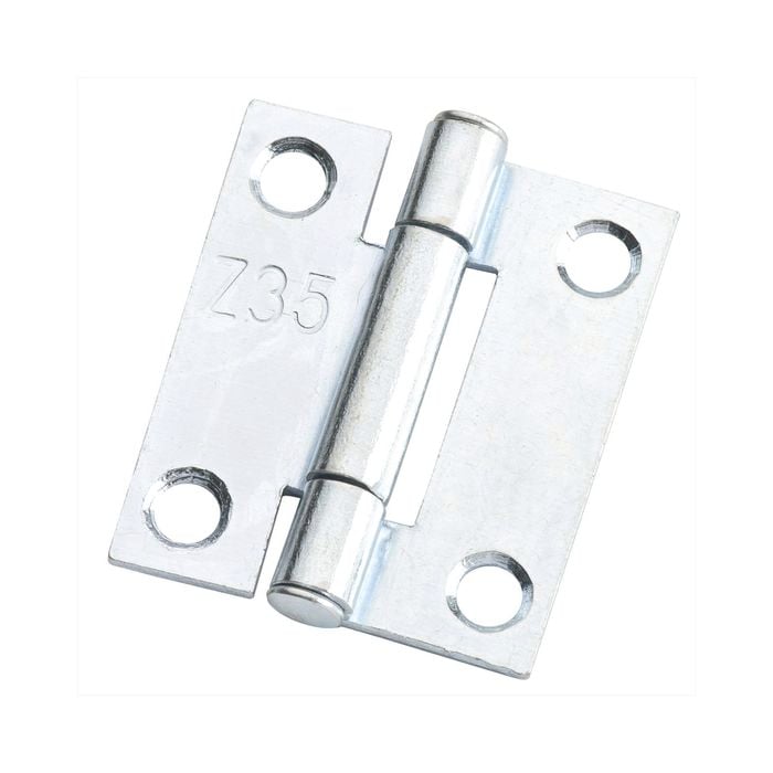 Zenith 35mm Zinc Plated Fixed Pin Butt Hinge