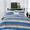 Bloomington 250TC Cotton Reversible Quilt Cover Set Beachy Stripes Queen