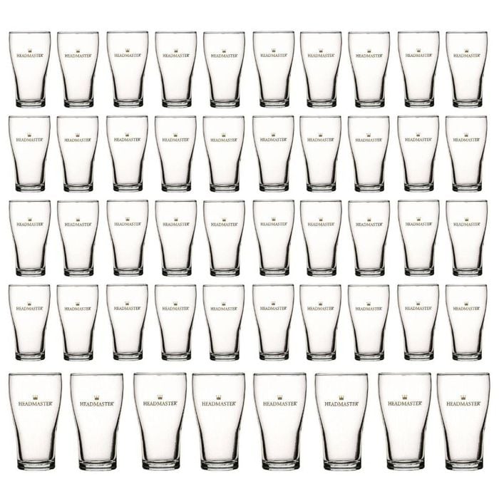 Crown Nucleated Headmaster Beer Conical Glasses 425ml | Set Of 48