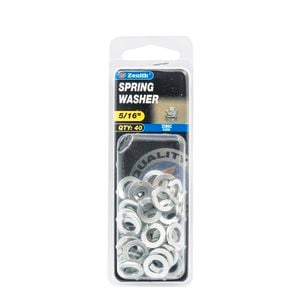 Zenith 5/16" Zinc Plated Spring Washer - 40 Pack