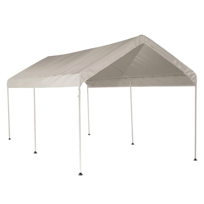 Shelter Logic 3 x 6.1m White Portable Carport with Six Legs